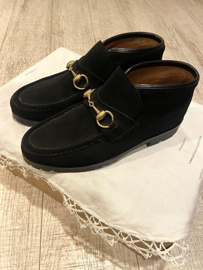 GUCCI ゴールドビット　ブーツ　ビンテージ