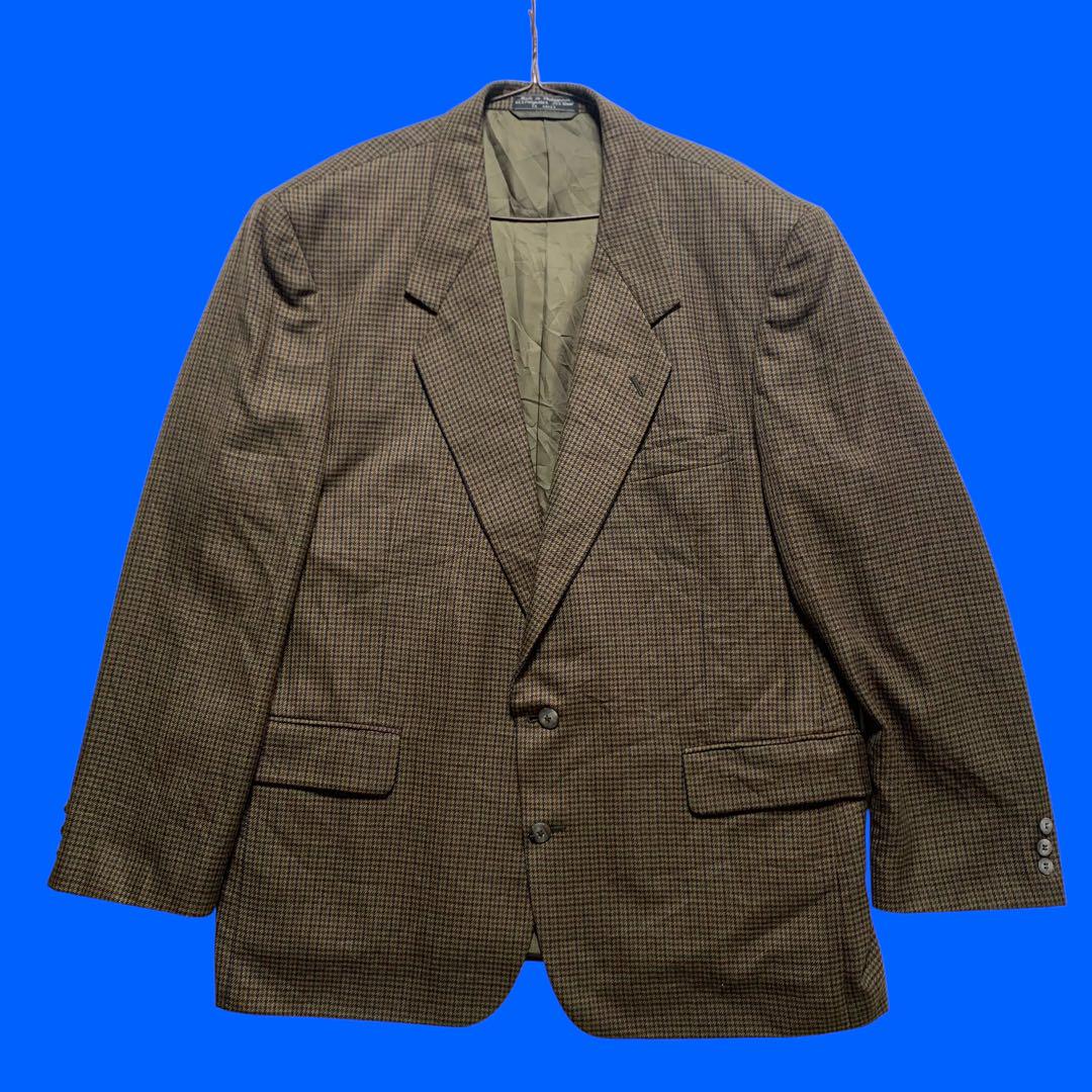 Marco Carelli ブラウンチェック柄　ジャケット　大きいサイズ　上品