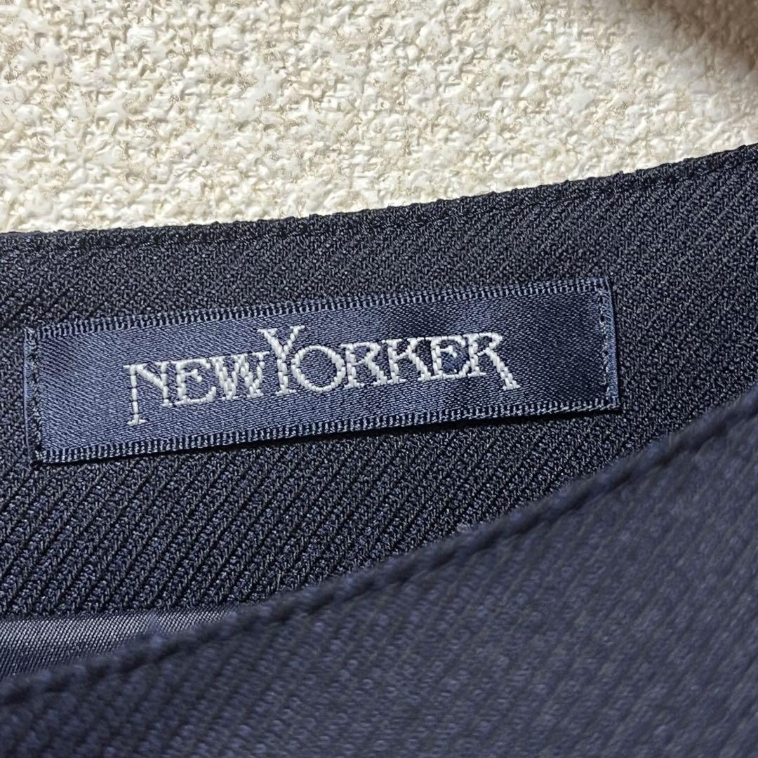 NEWYORKER 紺　半袖 ロングワンピース 13号