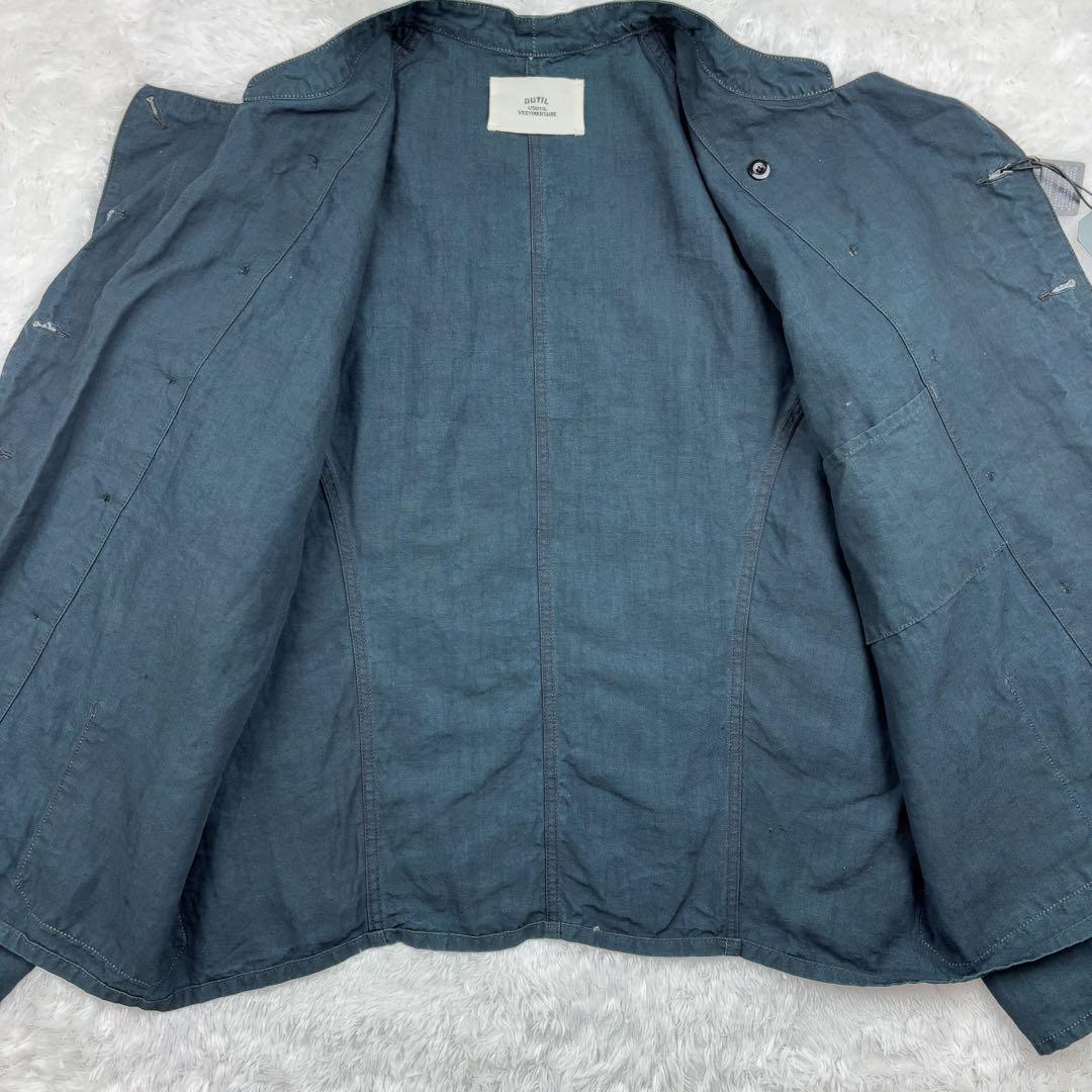 新品タグ付✨ウティ Veste Cize リネンジャケット ノーカラーシャツ 緑