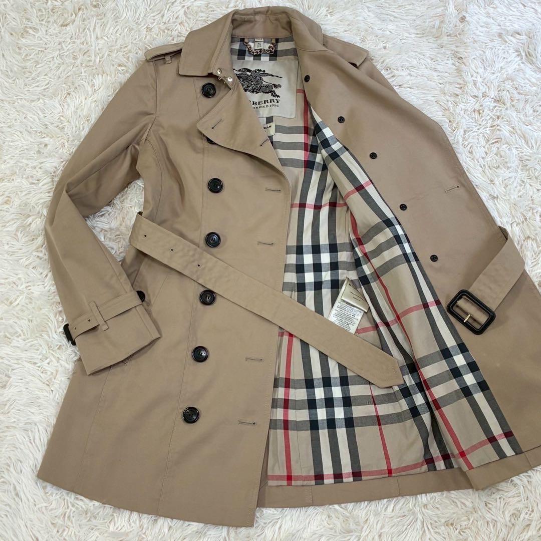 美品 BURBERRY LONDON 2467 トレンチコート メガチェック 美品 BURBERRY LONDON 2467 トレンチコート メガチェック