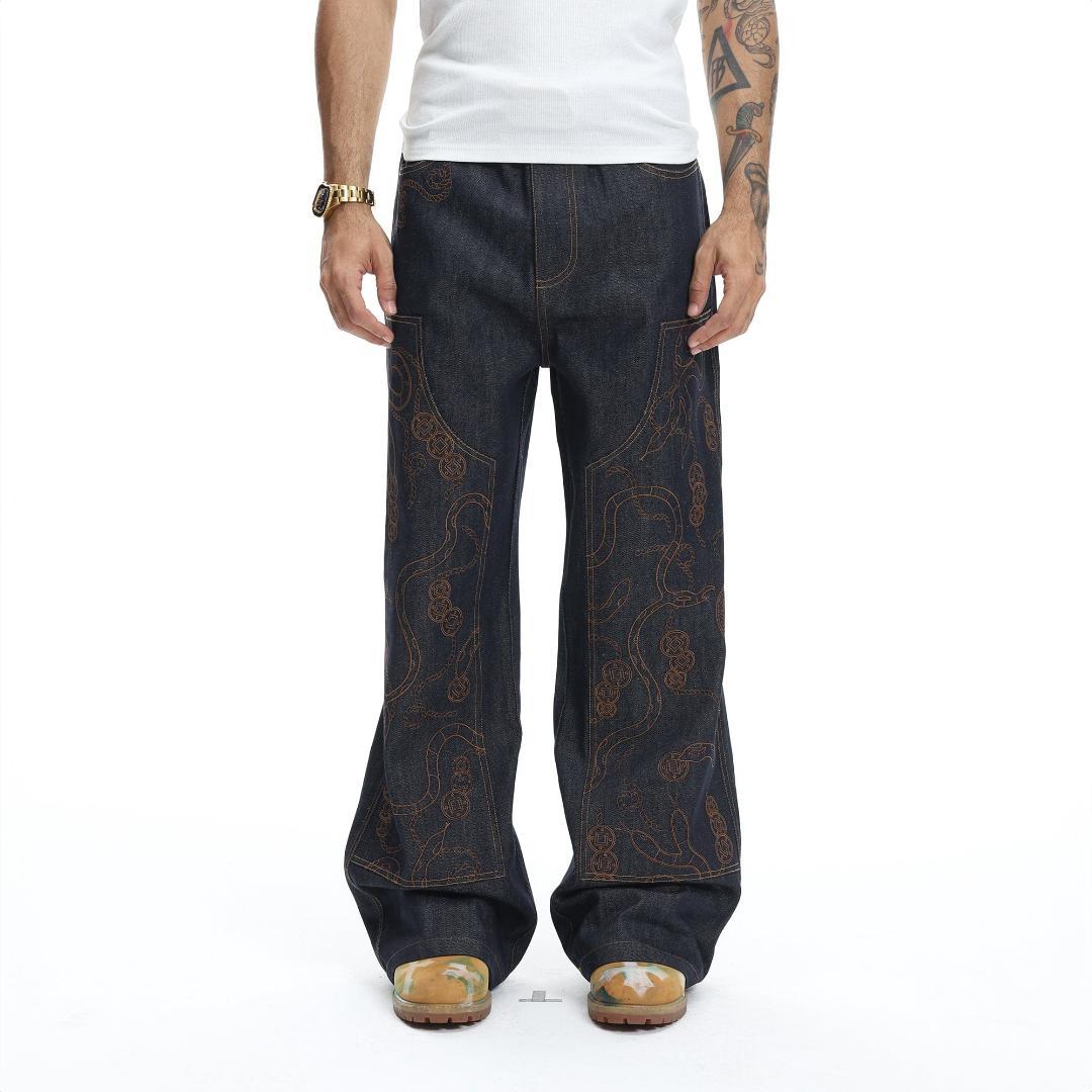 パンツ DND4DES Embroidered Snake Double Knee Je