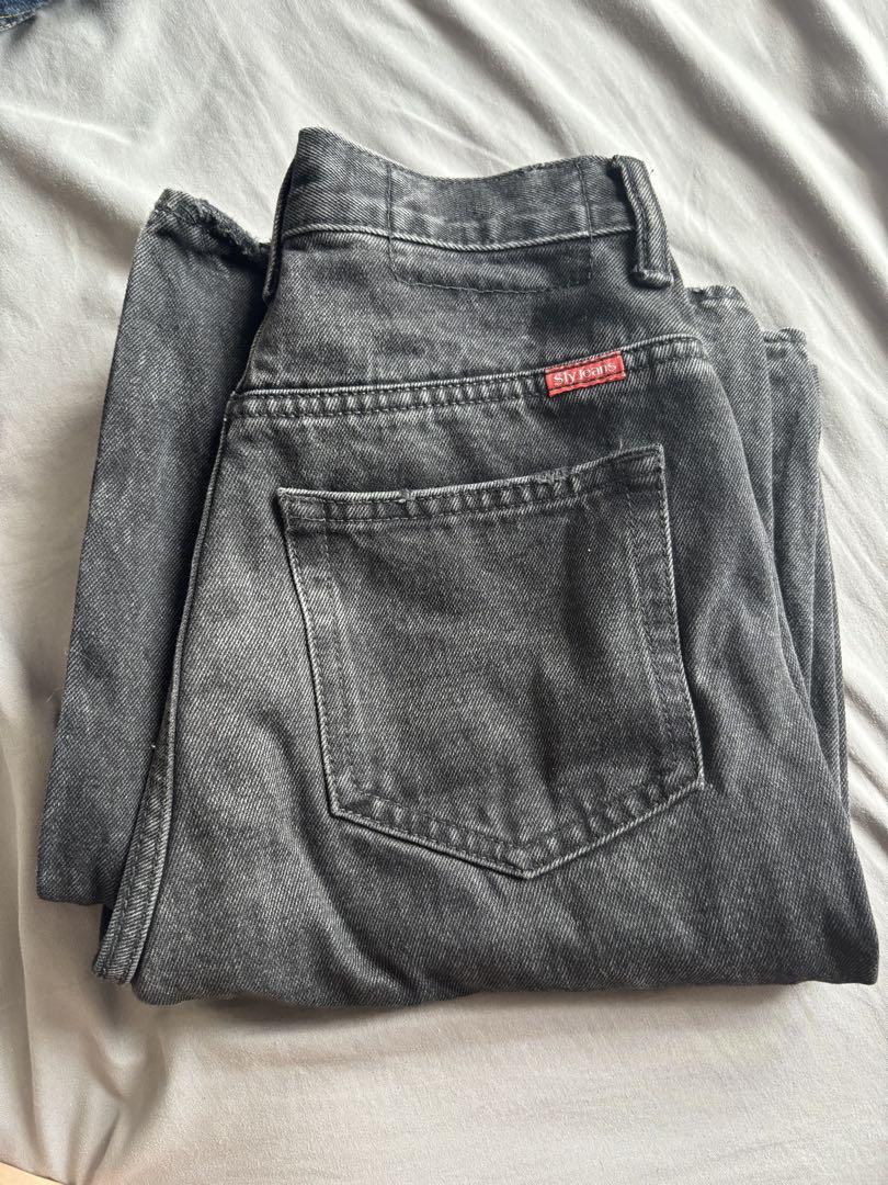 SLY JEANS ブラック　ワイドパンツ