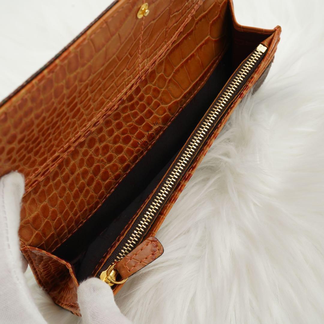 新品同様の状態　ETRO エトロ　長財布　レザー×PVC ペイズリー柄