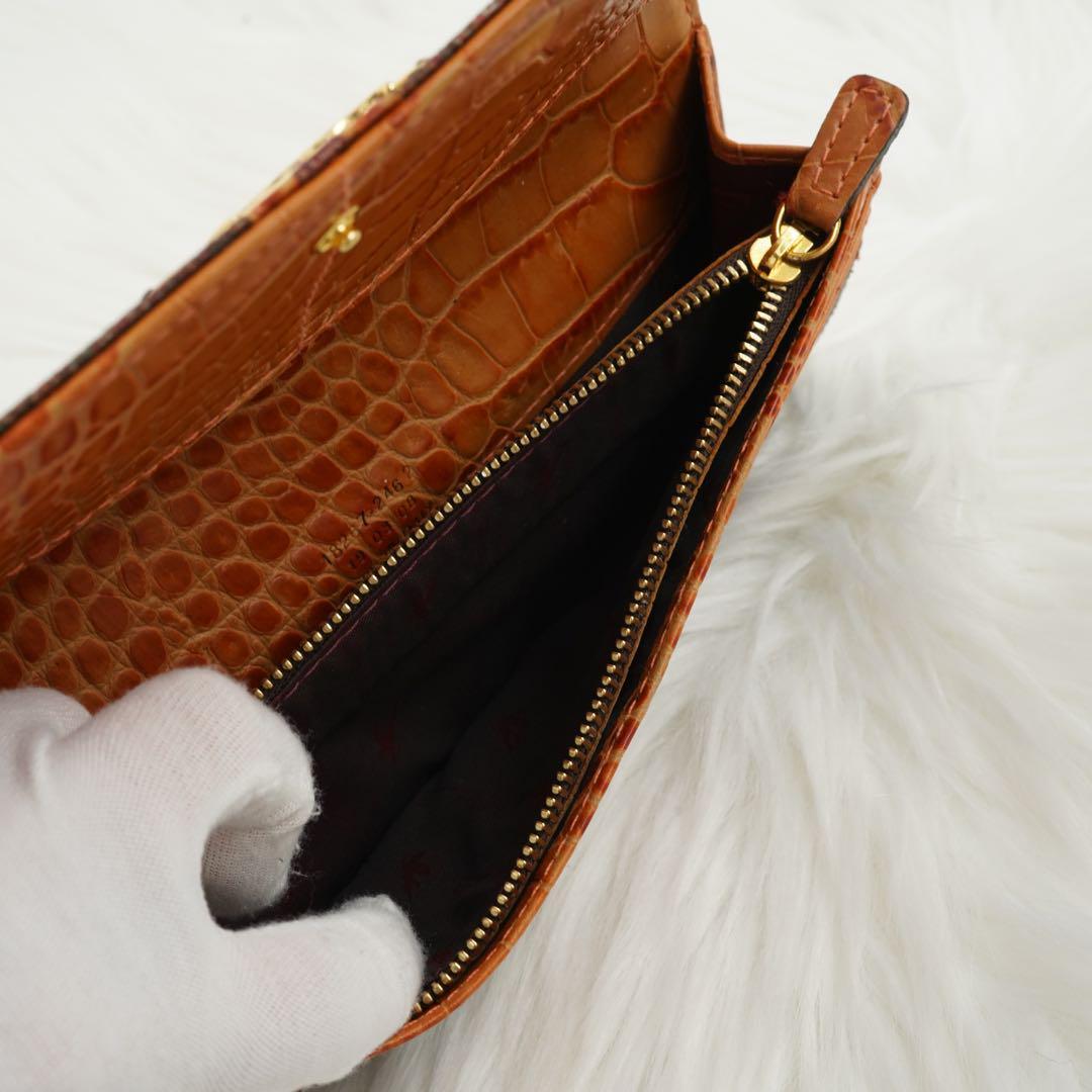 新品同様の状態　ETRO エトロ　長財布　レザー×PVC ペイズリー柄