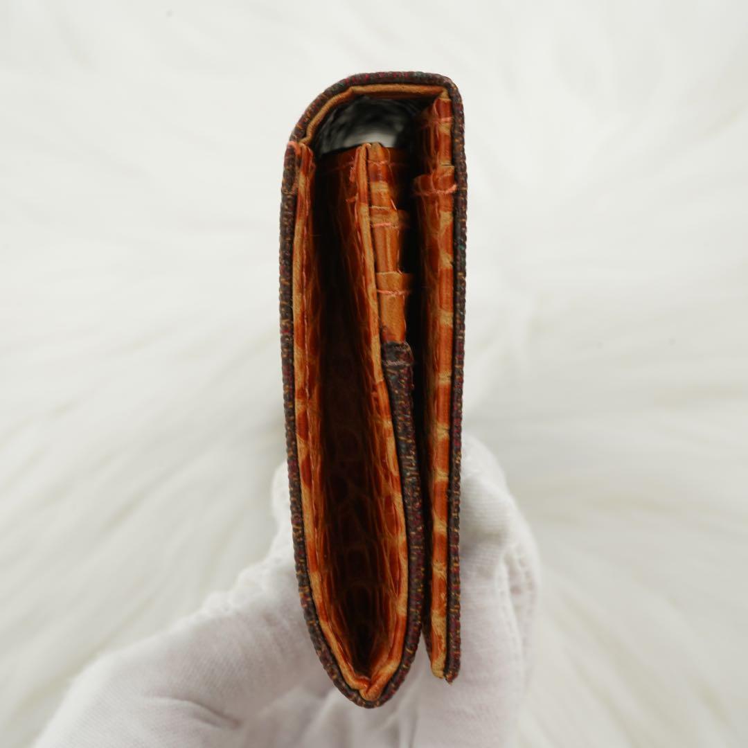 新品同様の状態　ETRO エトロ　長財布　レザー×PVC ペイズリー柄