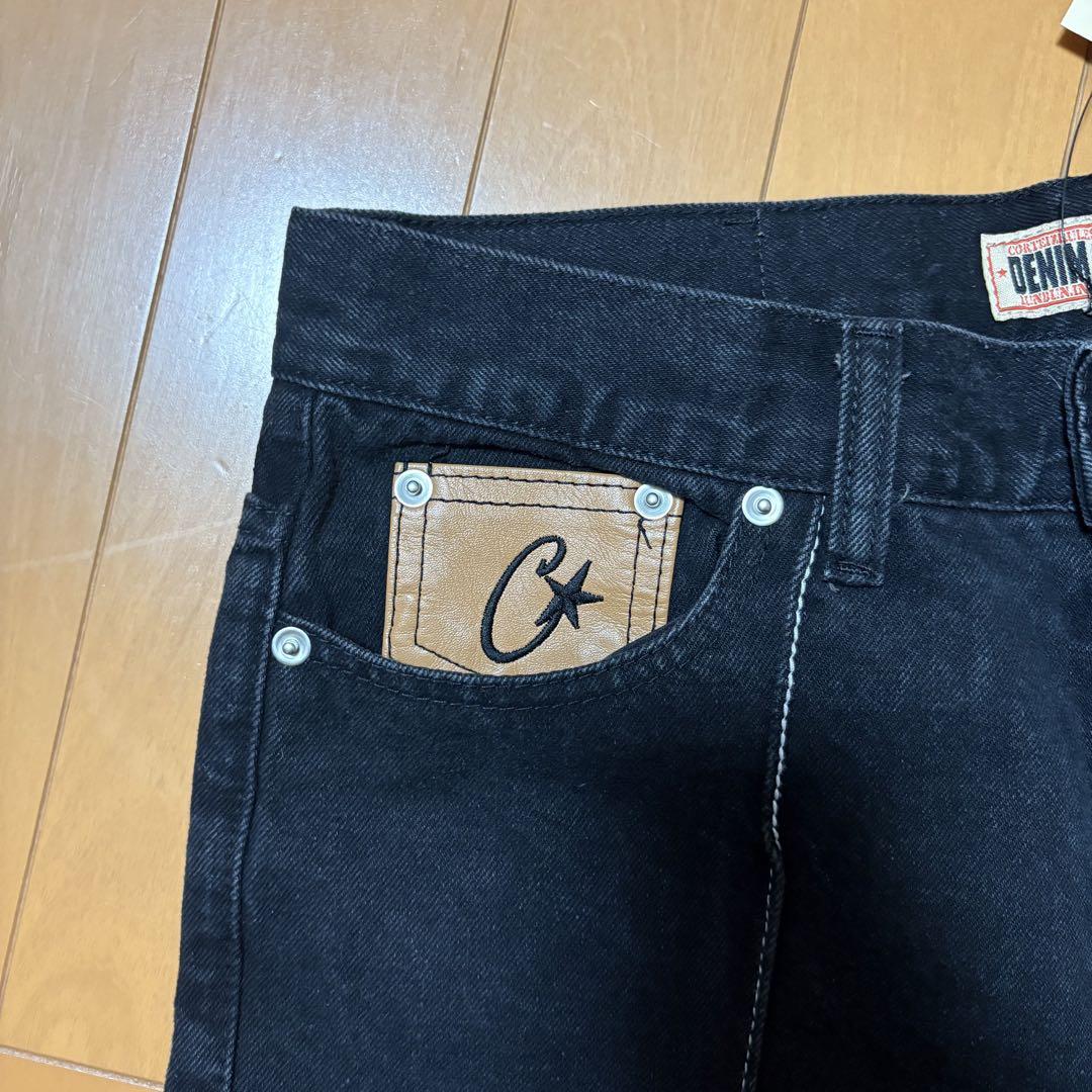 Corteiz Denim JACKET BLACK セットアップ