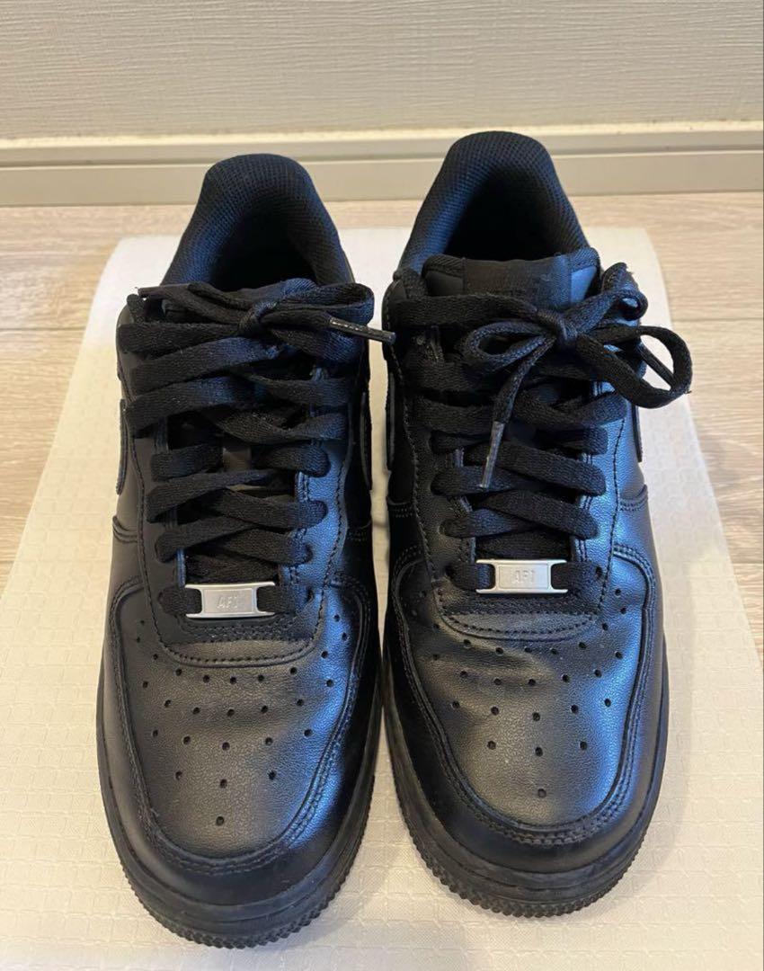 靴 Nike AIR FORCE 1 07 BLACK 25cm
