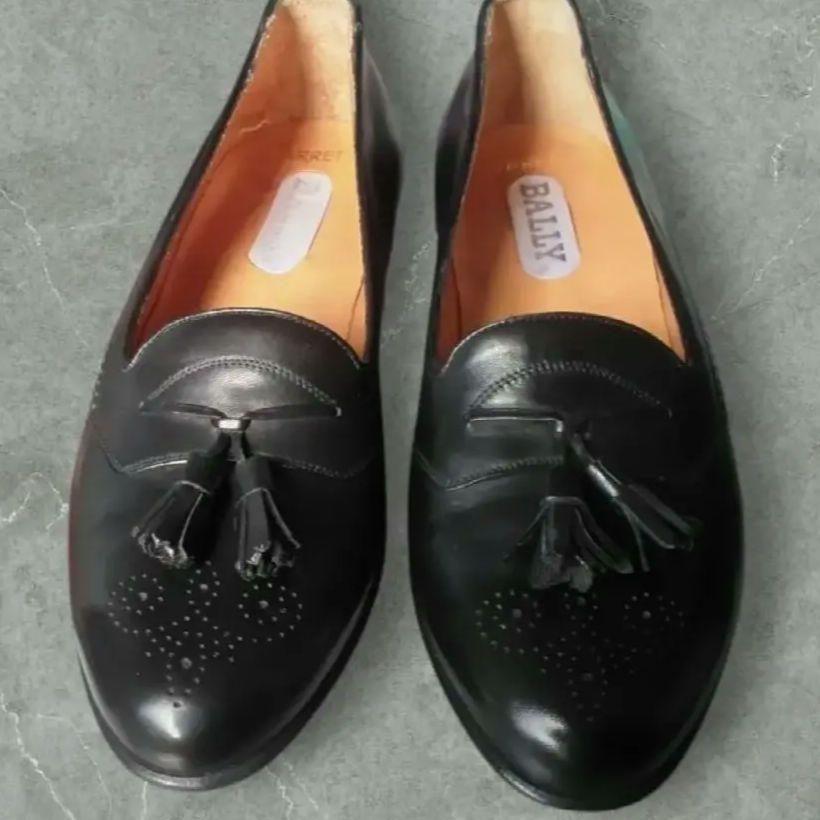 BALLY ブラックレザー タッセルローファー 美品