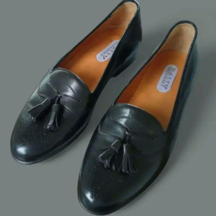 BALLY ブラックレザー タッセルローファー 美品