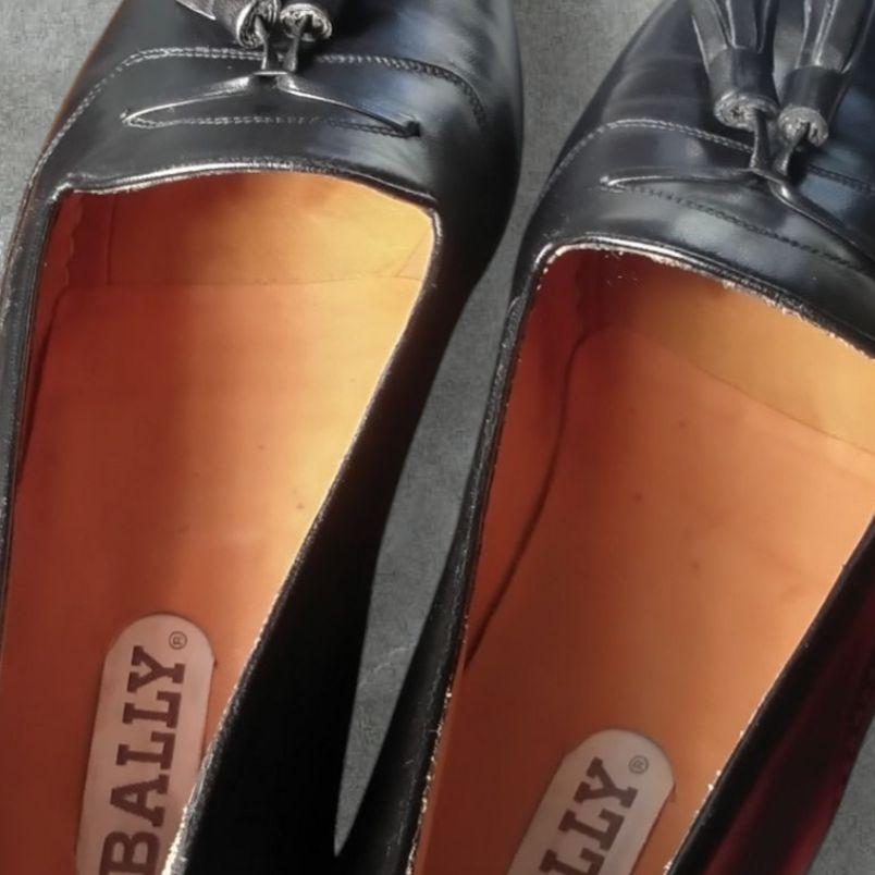 BALLY ブラックレザー タッセルローファー 美品