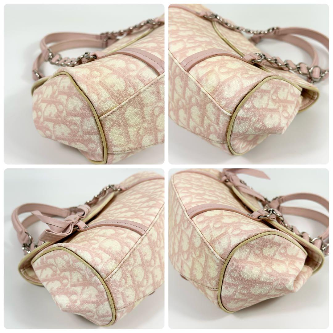 Christian Dior ロマンティック ハンドバッグ ピンク レザー Christian Dior ロマンティック ハンドバッグ ピンク レザー