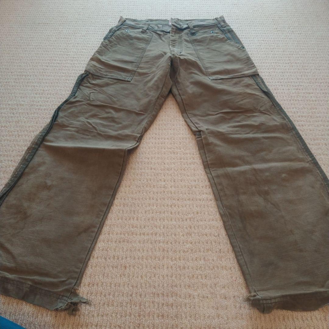 Prps カーゴパンツ オリーブグリーン 多ポケット 30 evisu