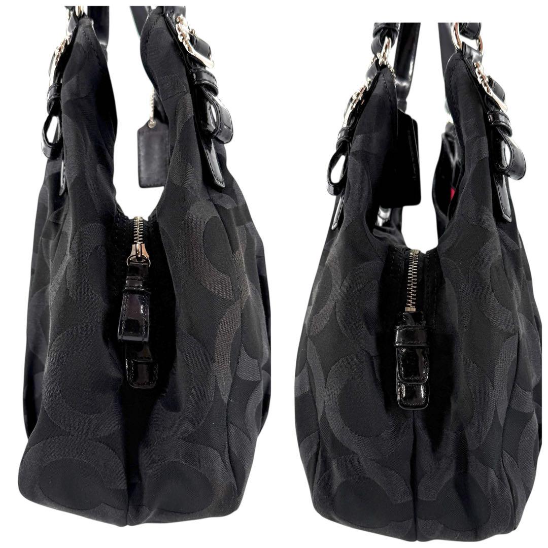 ブランド公式通販サイト ハンドバッグ ブラック COACH 美品 トートバッグ 肩掛け 黒 バッグ