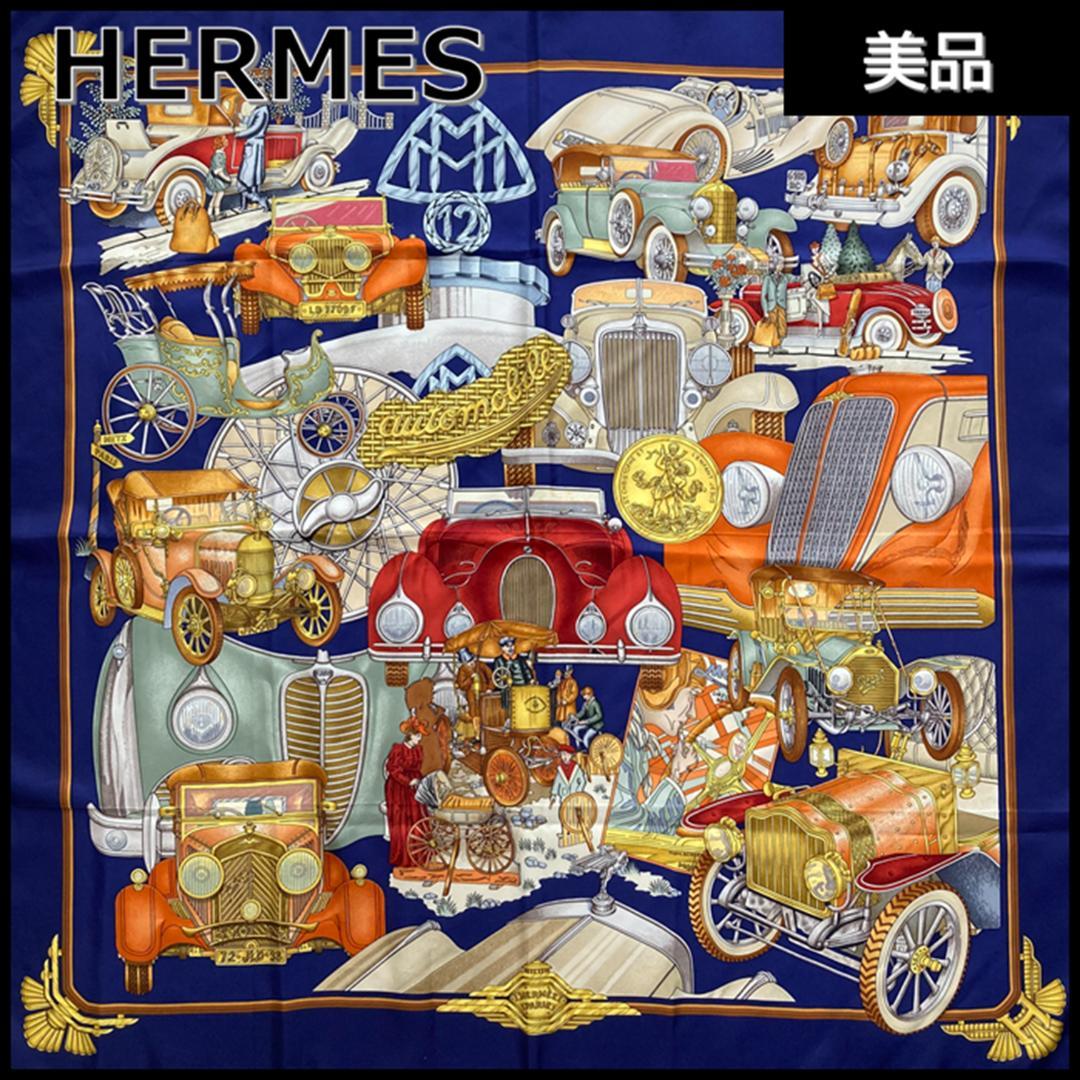 エルメス　カレ90　スカーフ HERMES Vintage Silk Scarf Carre 90 SPRINGS エルメス シルク