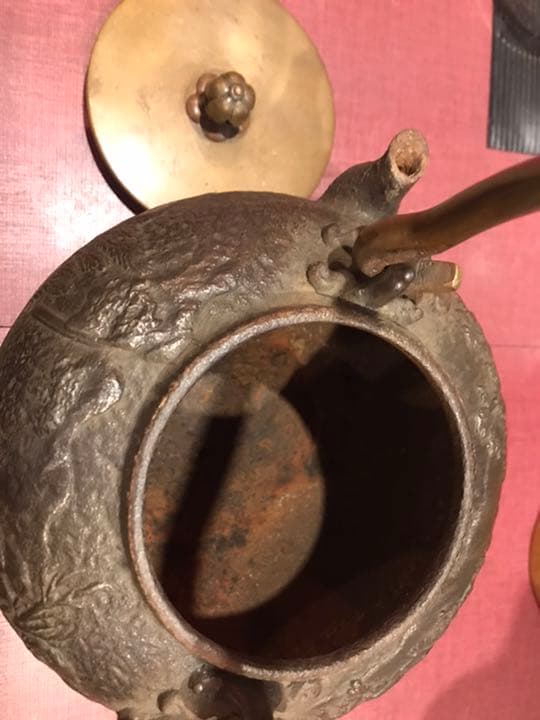 M017時代鉄器龍文堂造 黄銅蓋 Yahoo!オークション -「鉄瓶 龍文堂造」の落札相場・落札価格