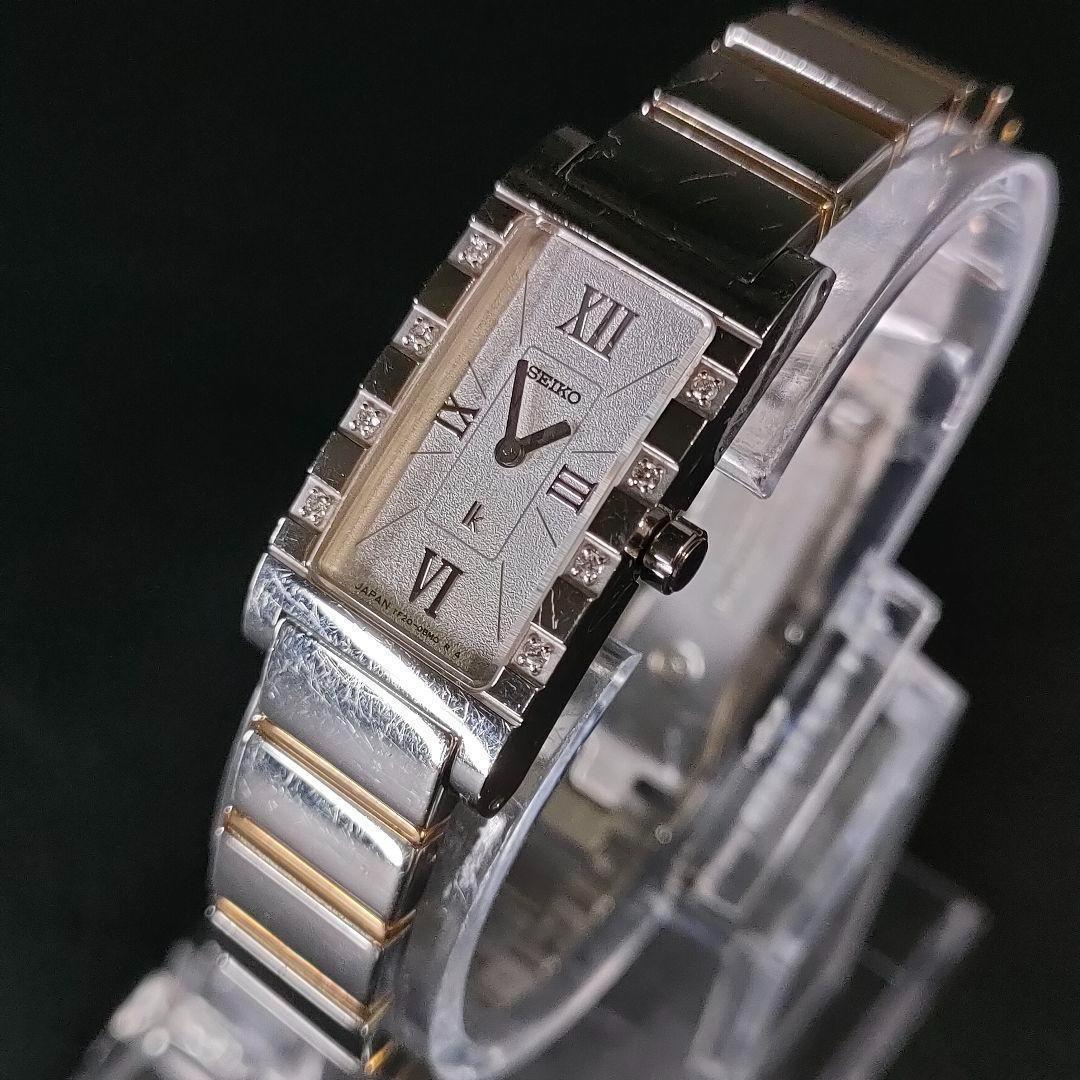 美品 SEIKO セイコー ルキア 1F20 シルバー ダイヤ ベゼル