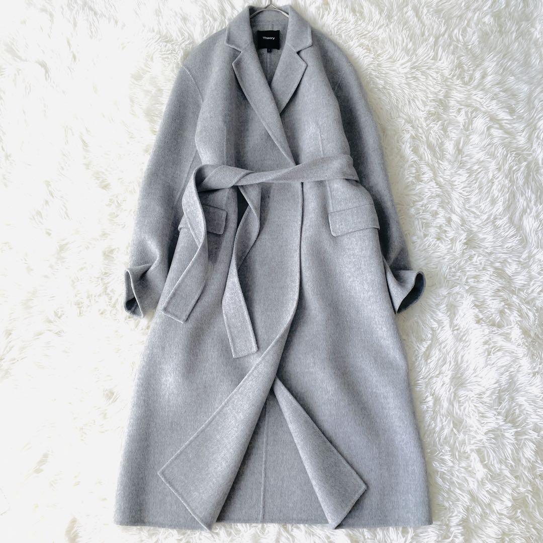 美品✨セオリーNEW DIVIDE LUXE カシミアダブルフェイスロングコート