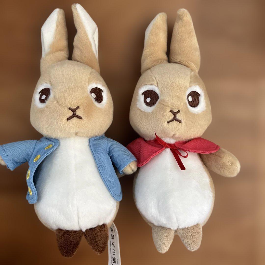 labubu ウサギのぬいぐるみ2体セット 新品2点セット ウサギ仮装labubuラブブぬいぐるみ服17cm着せ替え