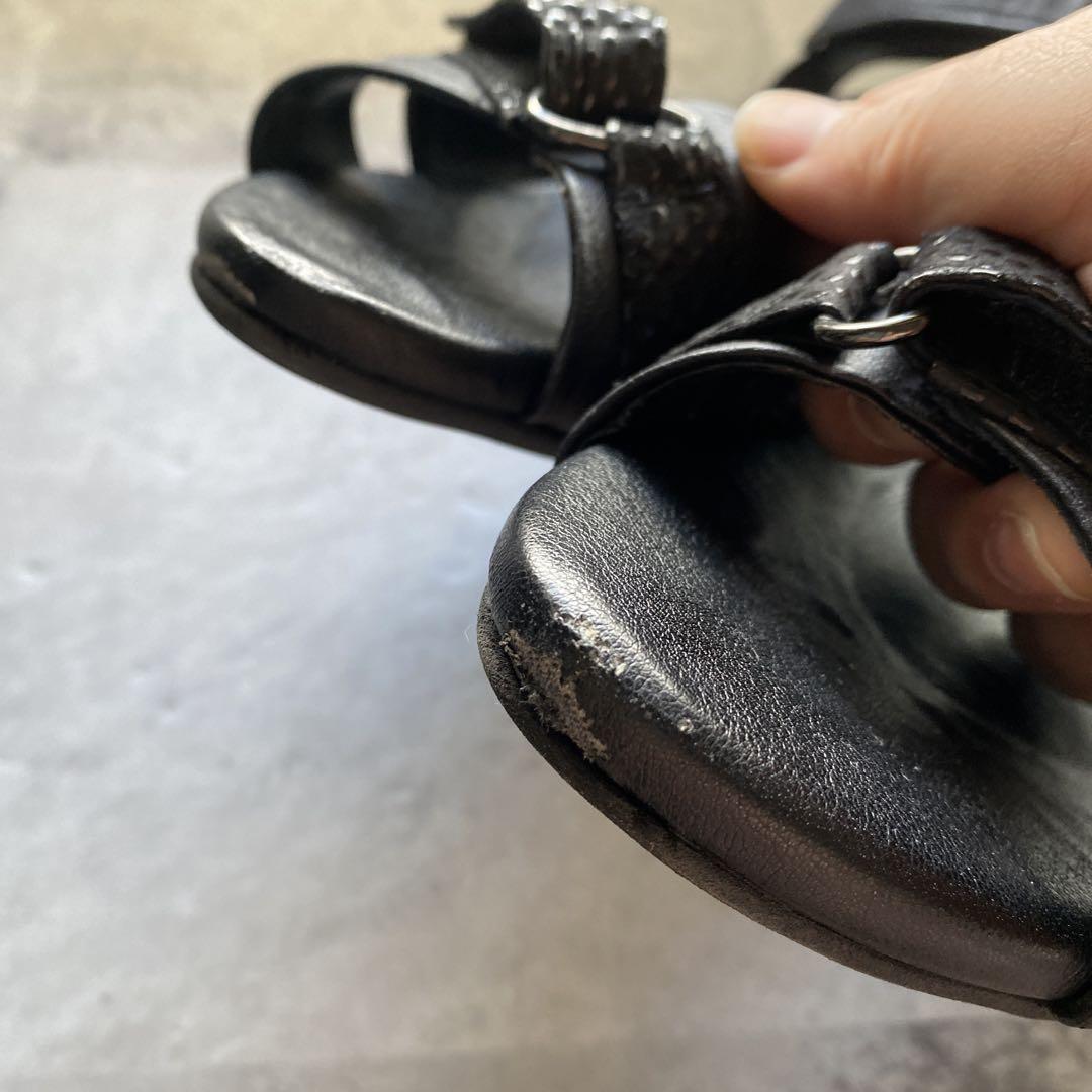 water massage 23.5cm ブラック コンフォートサンダル