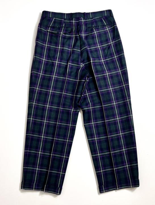 がなくなれ 超希少 チェック ワイド ダブル 深緑 7oEfC-m79768828244 ディオール Dior ツータックパンツ ⊍よってもサ