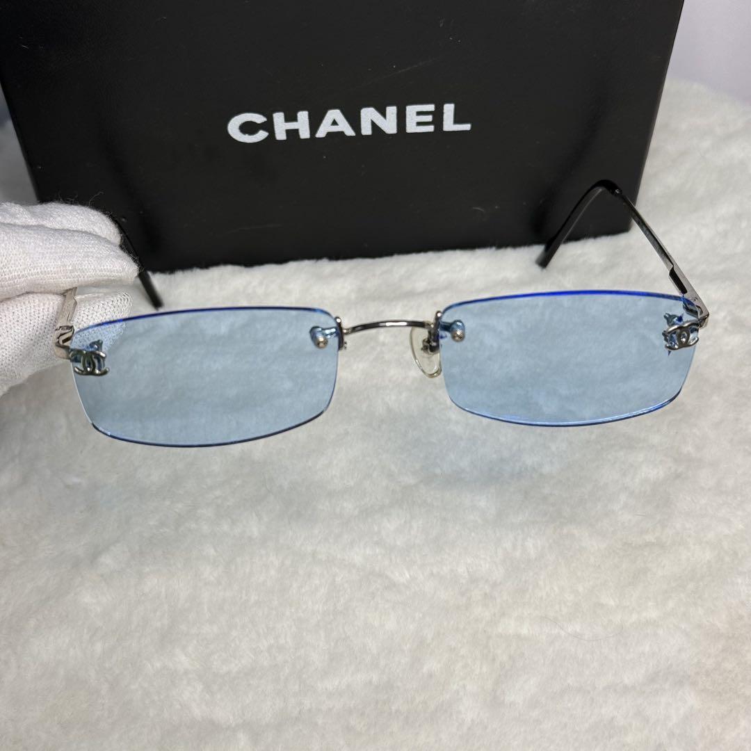 専用CHANEL シャネル サングラス ココマーク ブルー 4005 スクエア