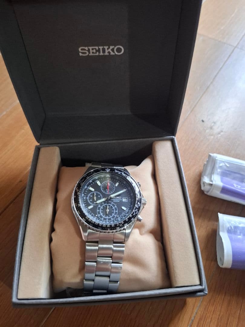 SEIKO アナログ腕時計 ブラック 7T92-00F0