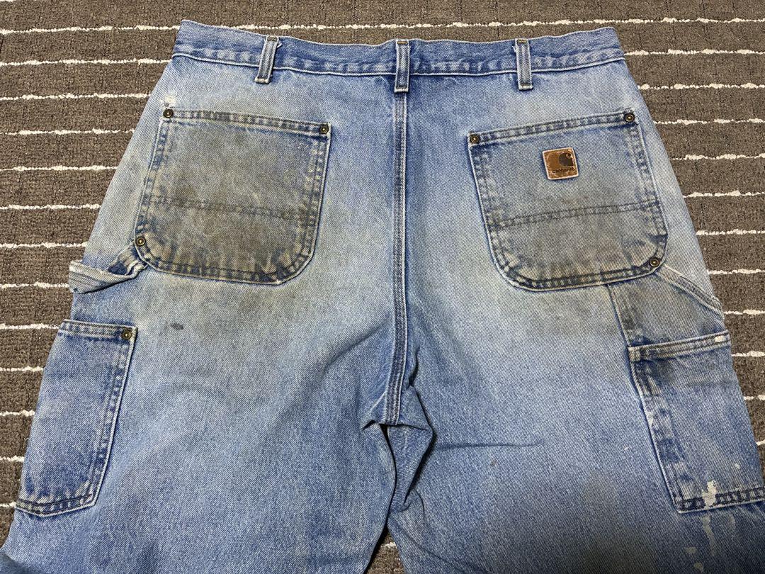 雰囲気抜群 carhartt ダブルニーペインターパンツ デニム 36×30
