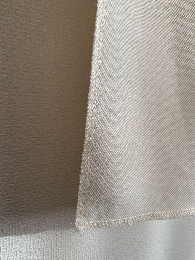 サイドスリットワンピース　ホワイトSLANT CUT THERMAL TOPS サイドスリットワンピース ホワイトSLANT CUT THERMAL TOPS