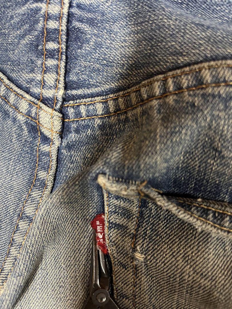 60's 501 bigE ボタン裏２ リペア済 Levi's 66 前期 赤耳
