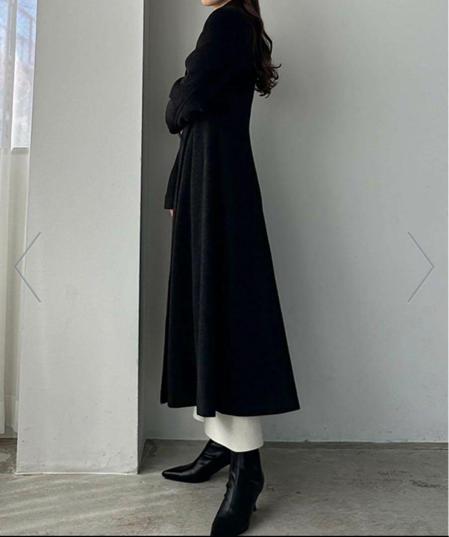 未使用タグ付き】Louere ウエストシェイプフレアチェスター