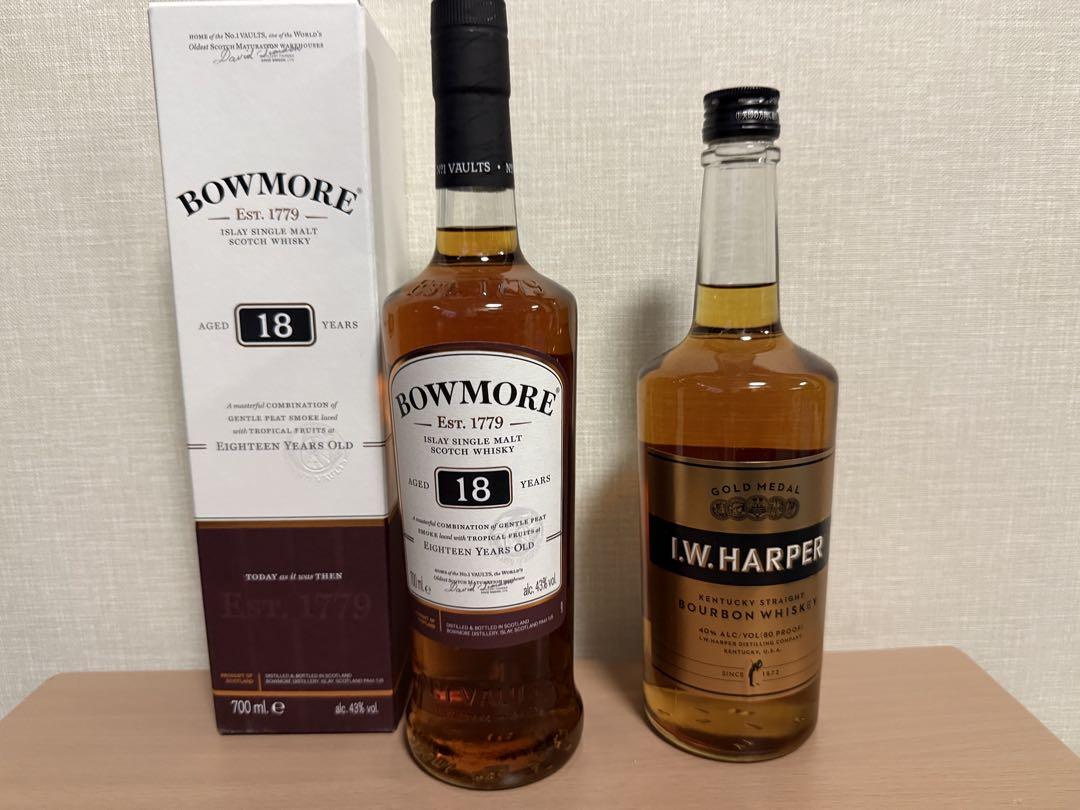 Bowmore 18年 & I.W. Harper セット