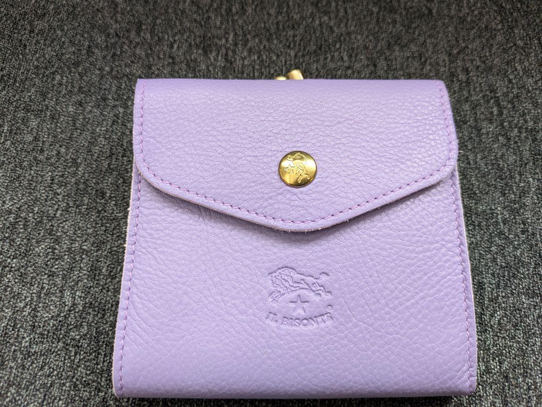新品】イルビゾンテ がま口 二つ折り財布 ラベンダー パープル