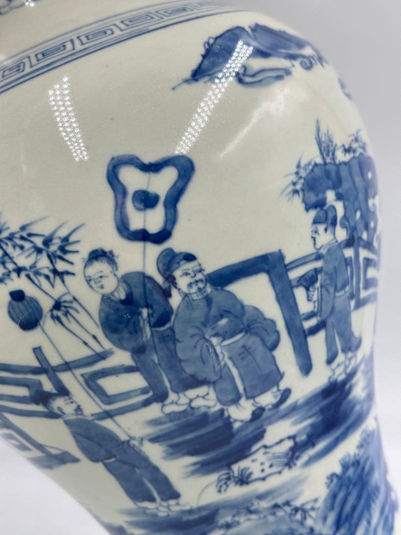 大染付花瓶 花入置物