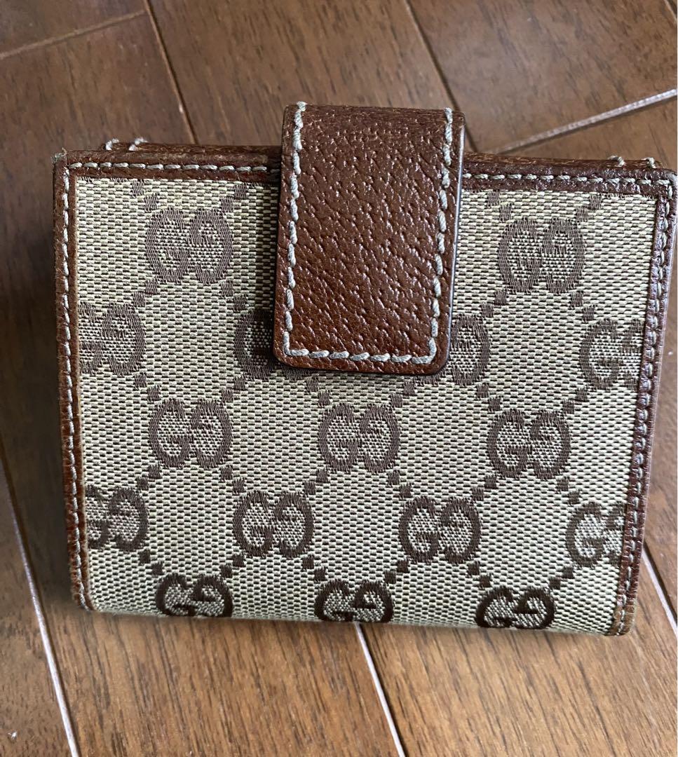 GUCCI   GGキャンバス　財布　バンブー　ターンロック