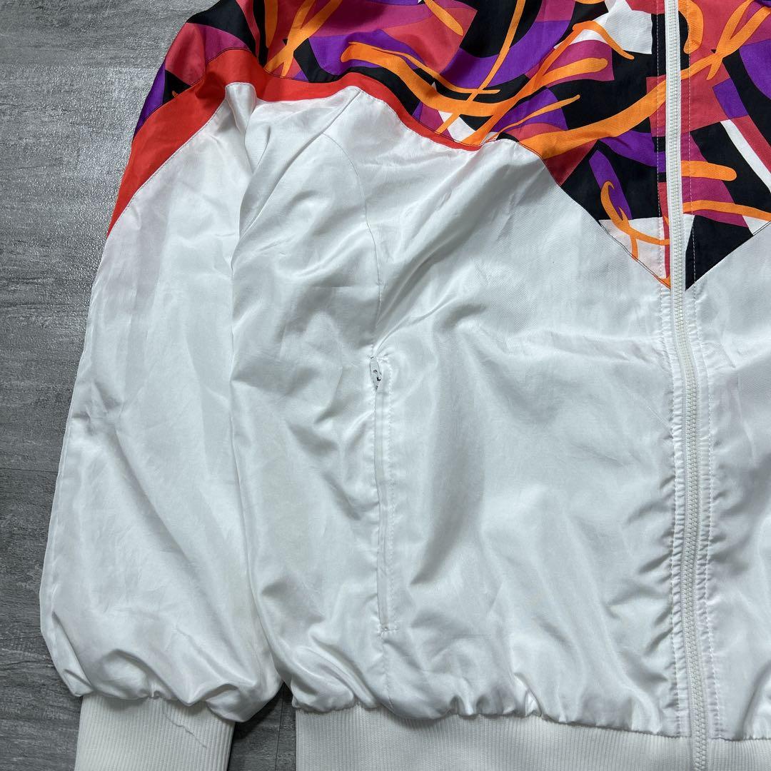 90s NIKE ナイキ ナイロンジャケット ジップブルゾン 幾何学模様 XL