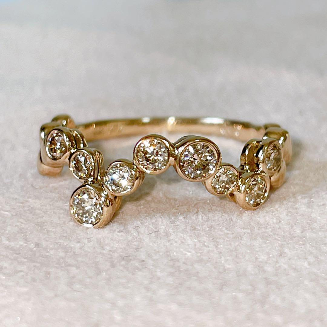 KASHIKEI カシケイ　K18 0.40ct ベゼルリング　10号
