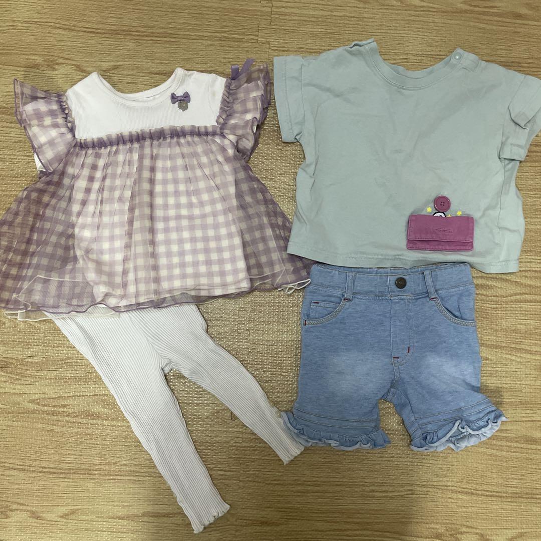 まとめ売り】女の子 80 夏服 トップス パンツ スカート 半袖