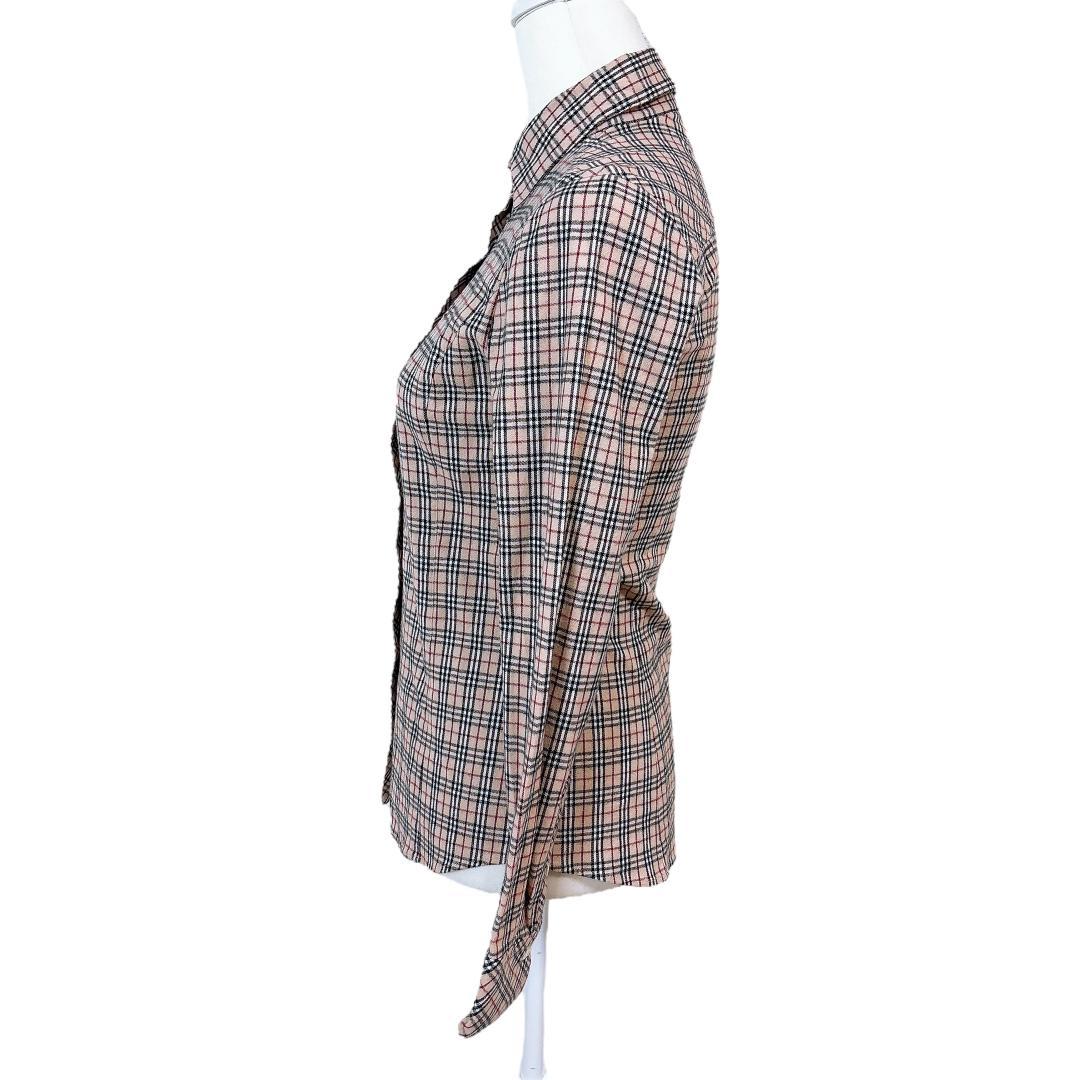 バーバリーブルーレーベルBURBERRYチェック柄 長袖 シャツ