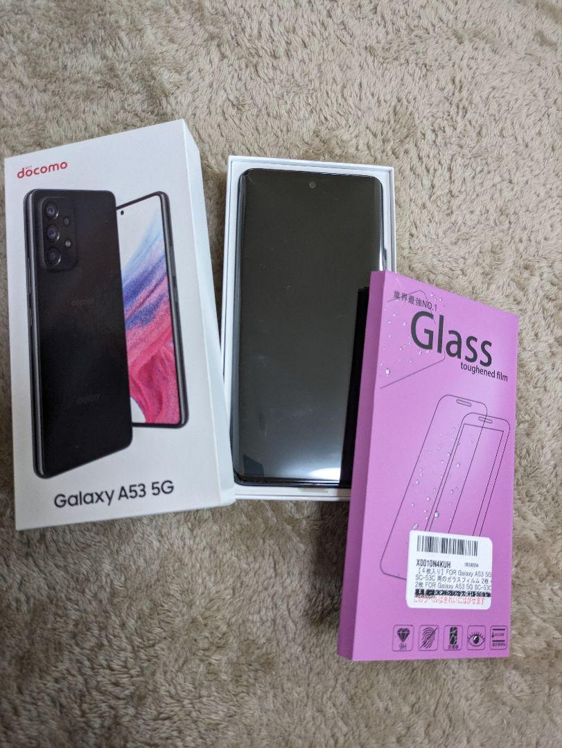 ポンス様専用　Galaxy A53 5G　ブラック　本体　ガラスフィルム一枚つき