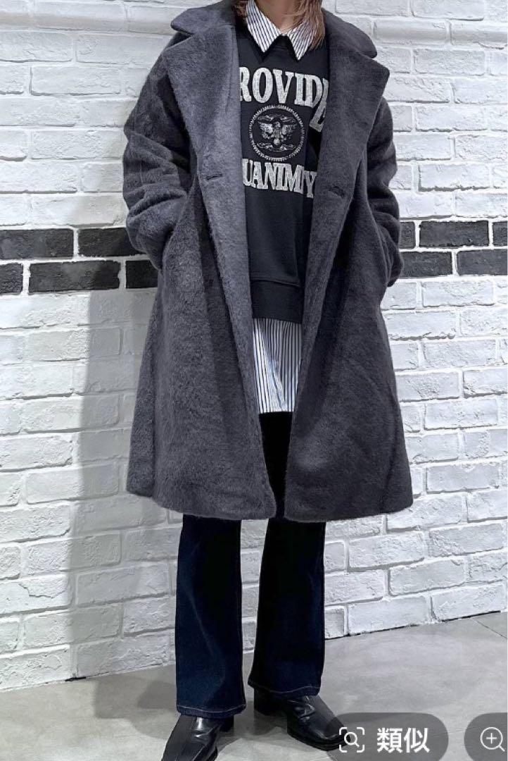 PAGEBOY シャギーテーラーコート チャコール