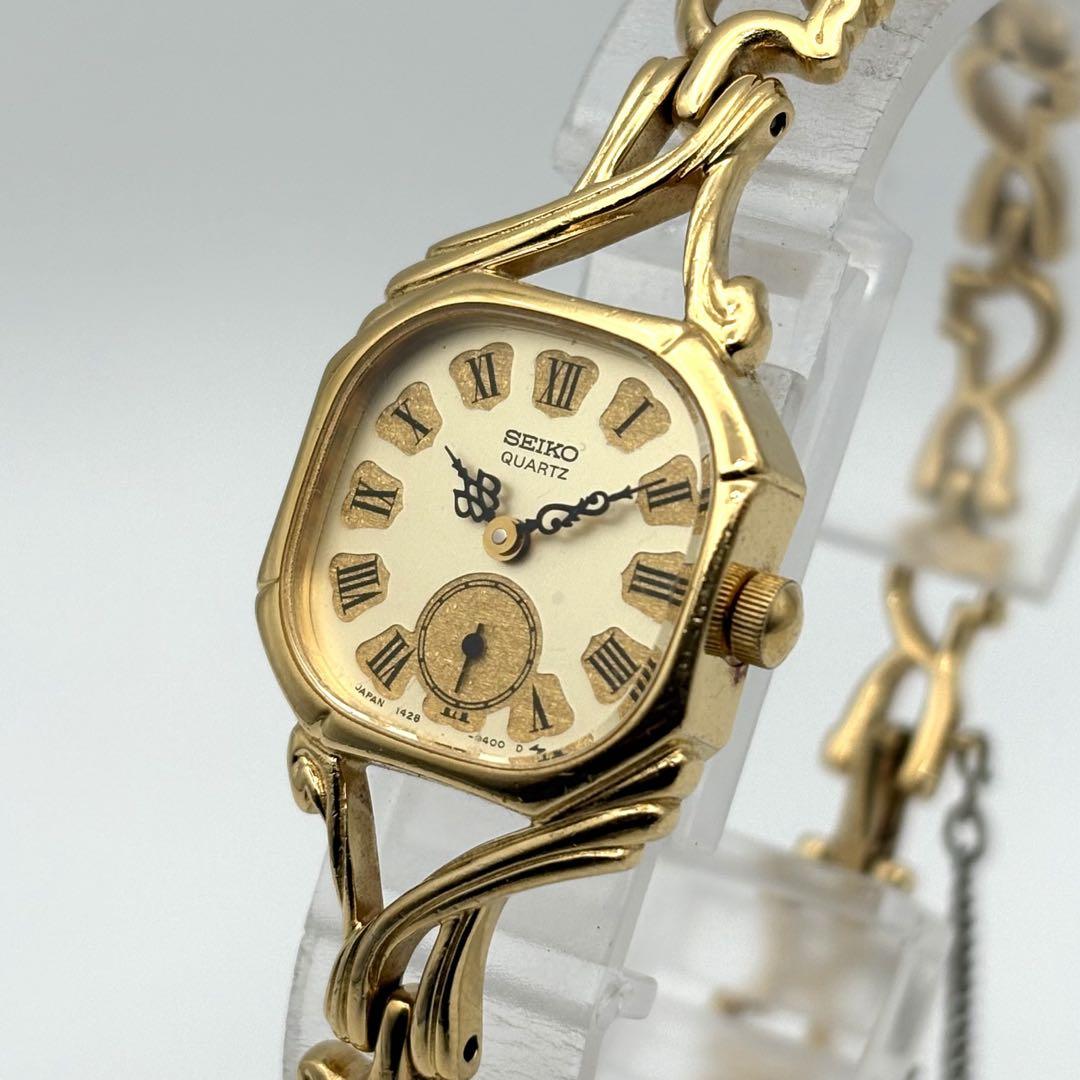 SEIKO VINTAGE クォーツ 金 ゴールド スモセコ 腕時計 レディース