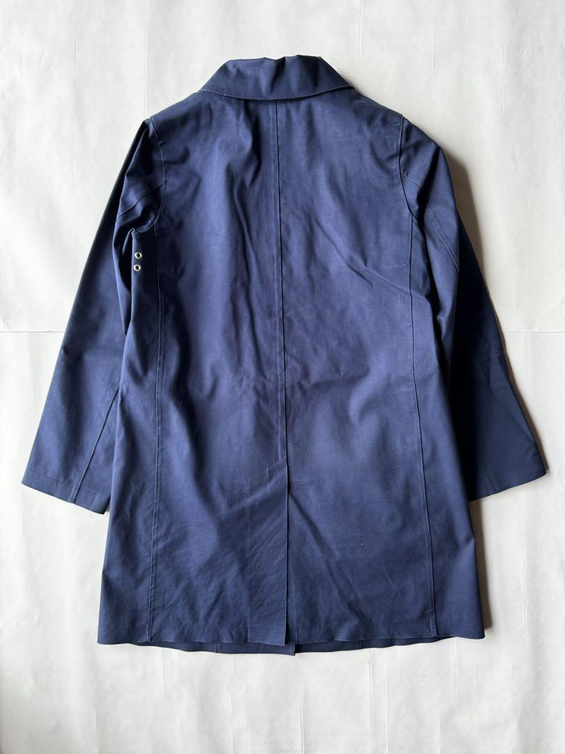 MACKINTOSHゴム引きステンカラーコートNAVYレインコート