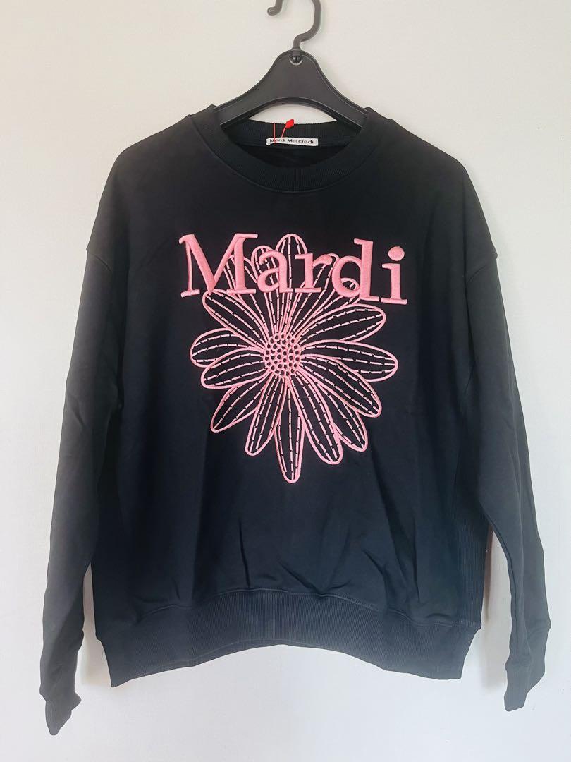 新品マルディメクルディ Mardi Mercredi ブラック　ピンク刺繍