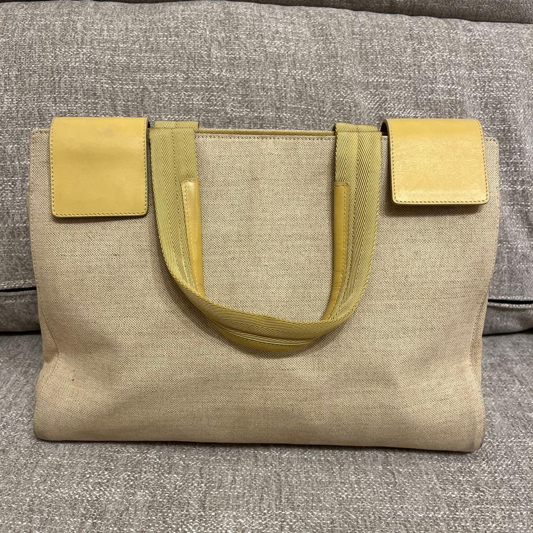 付属品完備PRADA ハンドバッグレザー×キャンバスギャラ付きカナパ