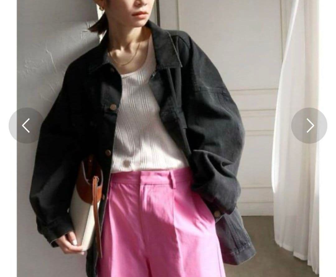 美品❁Ungrid ビッグシルエットデニムジャケット　ブラック