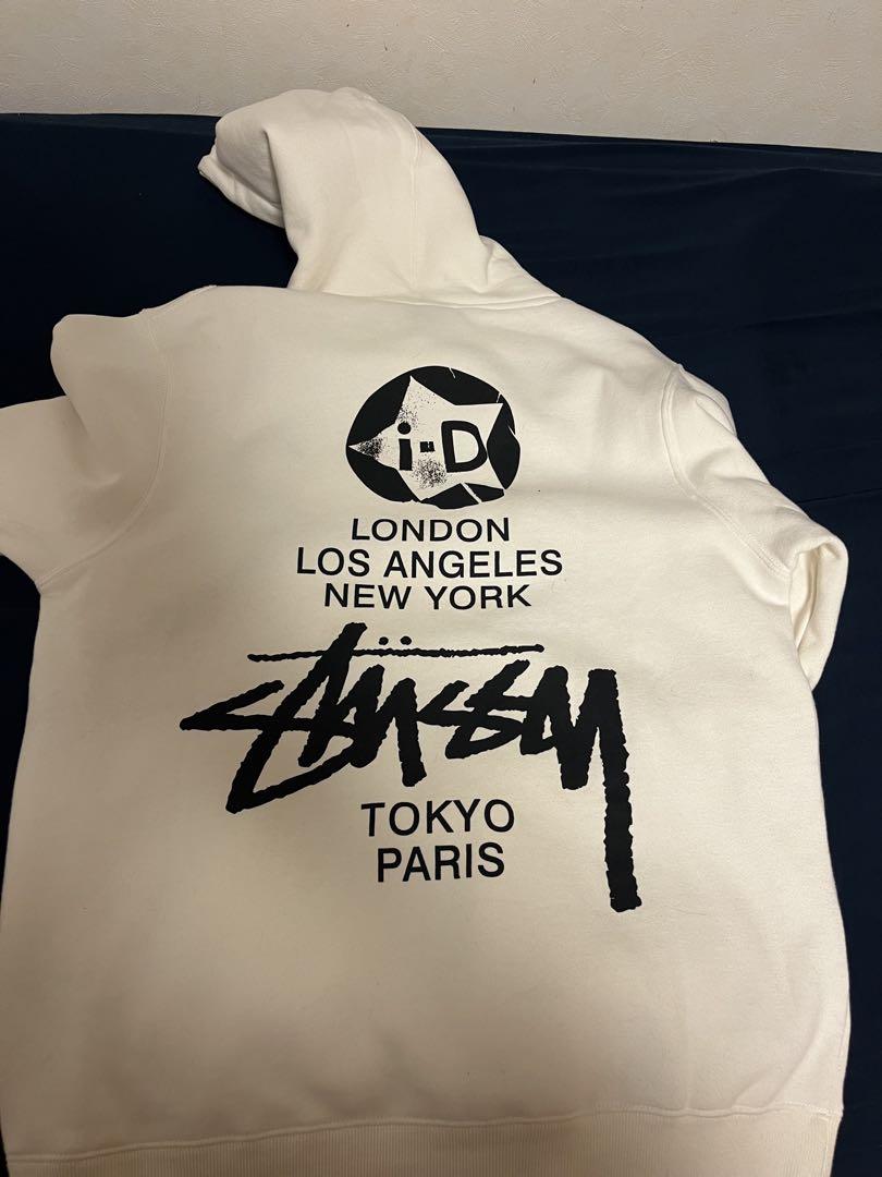STUSSY i-D コラボ フーディ ホワイト