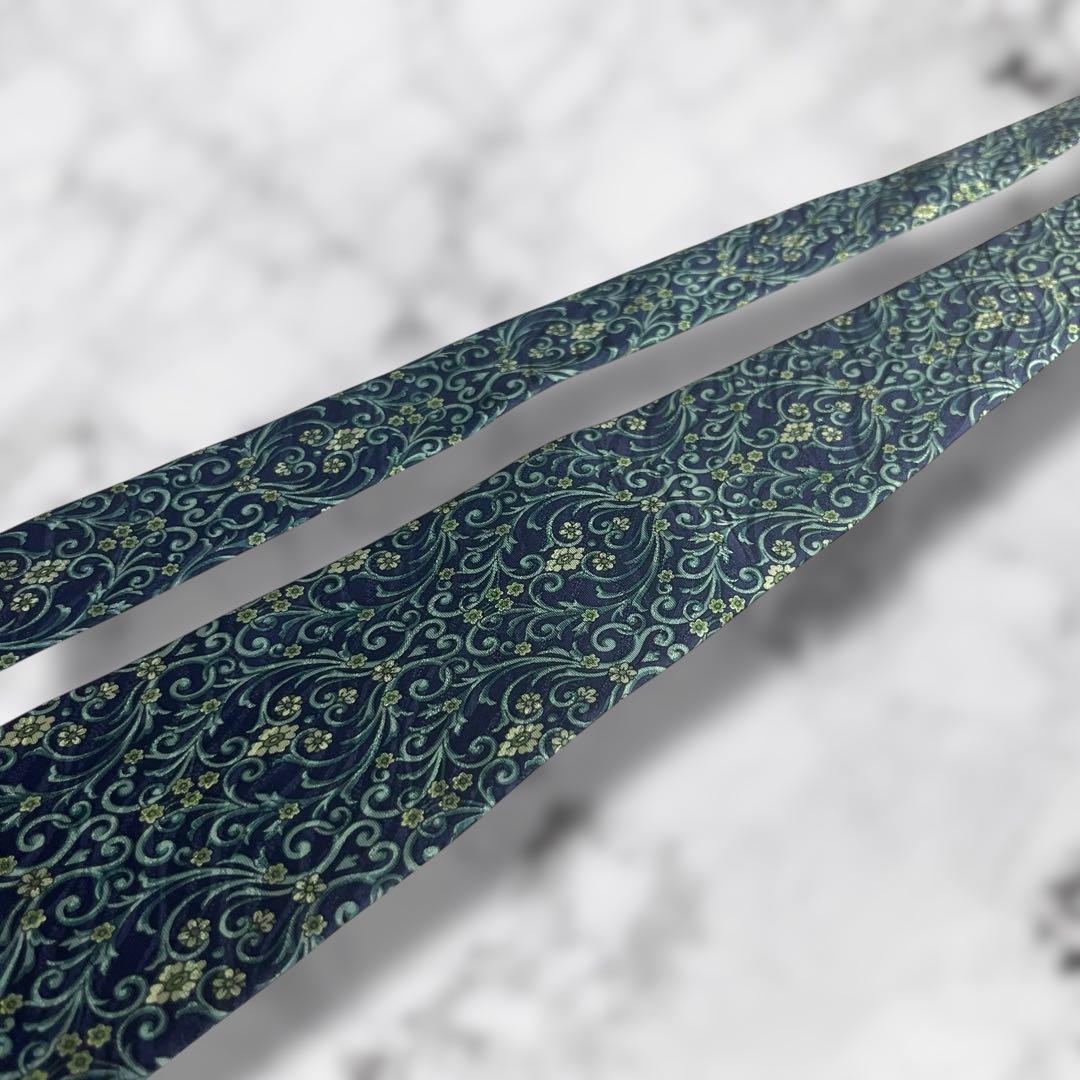 美品】 クリスチャンディオール ネクタイ ボタニカル柄 シャドー