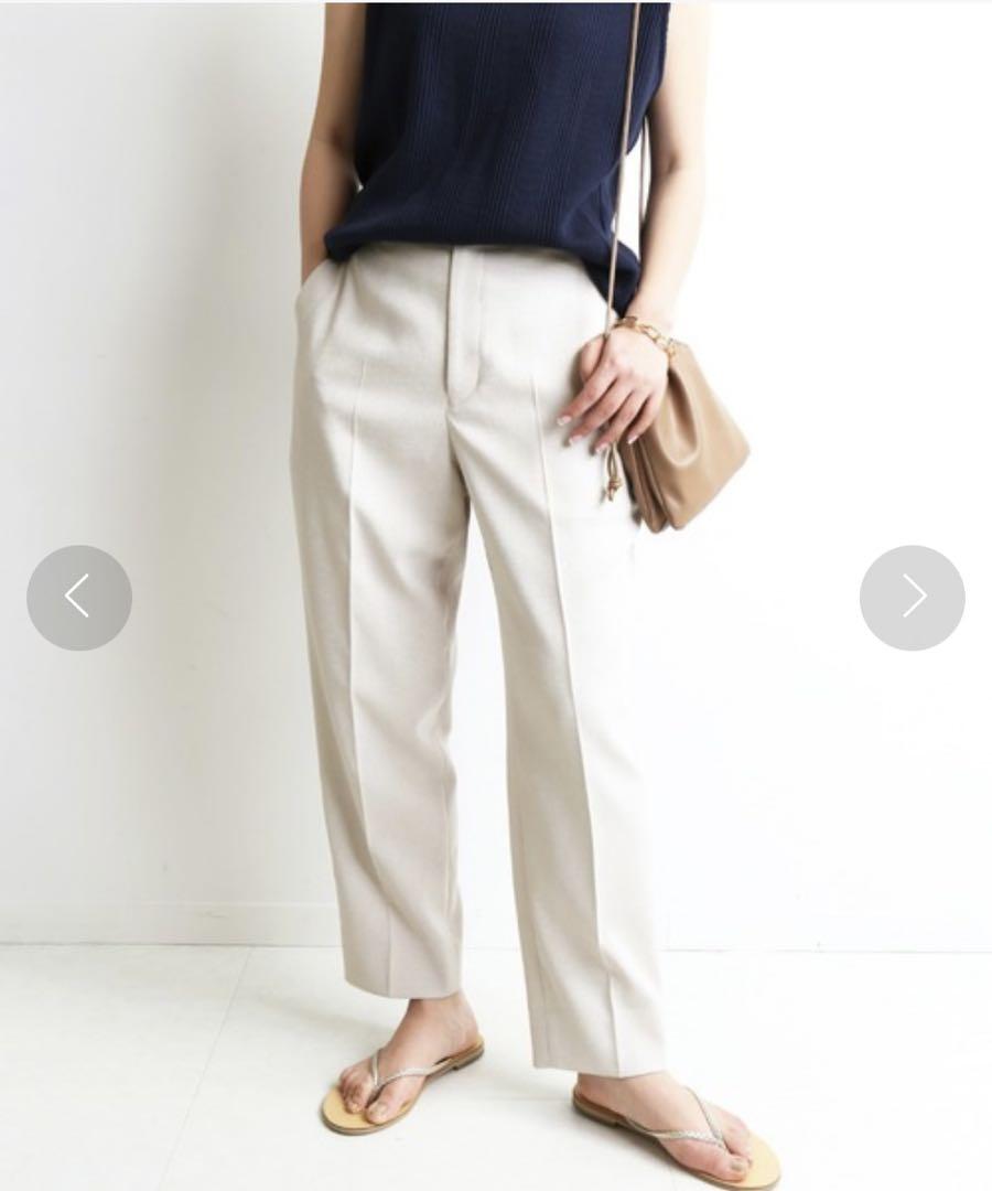 SLOBE IENA PEマットストレッチペグトップパンツ