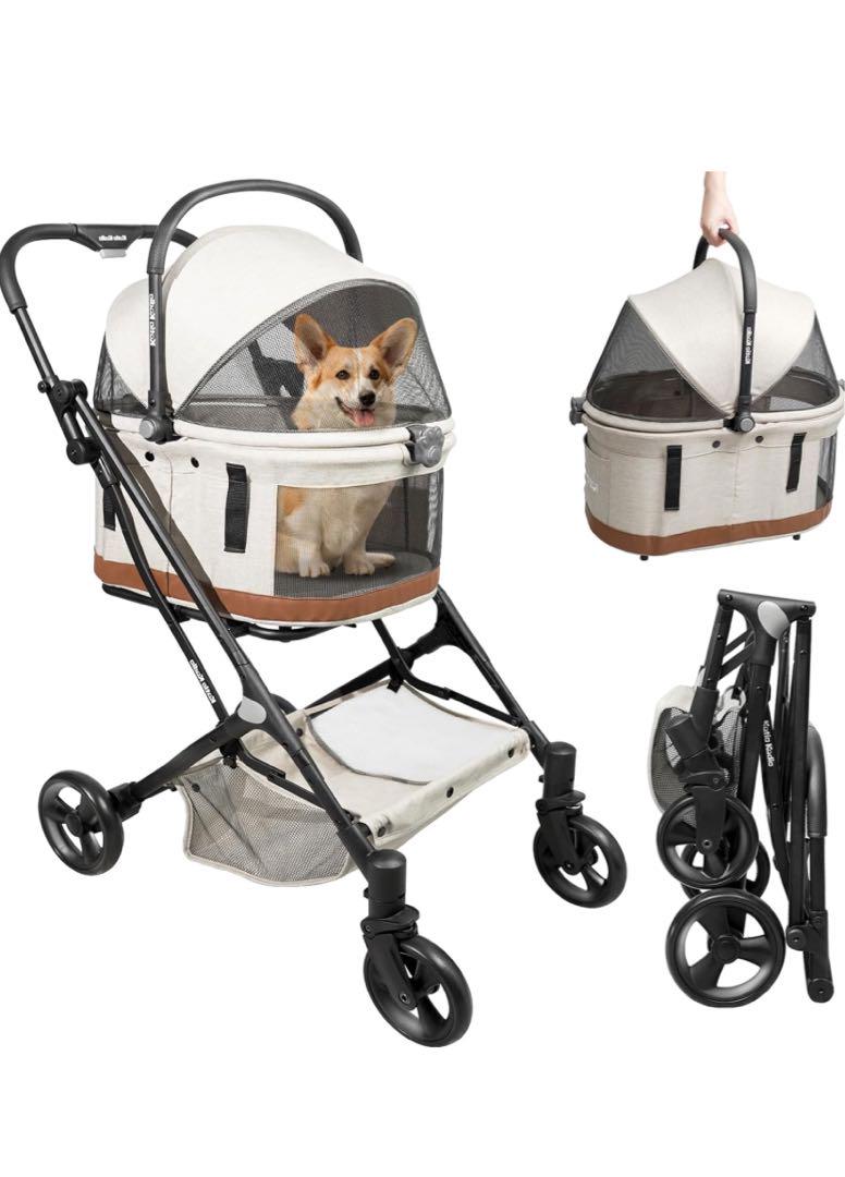 ペットカート 分離型 折りたたみ犬用ベビーカー 猫犬兼用 ペット
